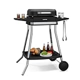 Klarstein Gatsby Elektrogrill 3050 W - Indoor & Outdoor, Rauchfreies EasyGrill-Konzept, Antihaft-Grillplatte, Bis 240 °C, Standfuß Mit Seitentischen