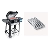 SEVERIN SEVO SMART CONTROL GTS Elektrogrill mit Deckel und Standgestell & Gusseisen-Rost für SEVERIN SEVO (SMART CONTROL)