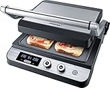 Steba FG 120 Optimaler Grill Tisch Elektro 1800 W Schwarz, Edelstahl – Grill (1800 W, Grill, Elektro, 27 x 24 mm, Tisch, schwarz, Edelstahl)